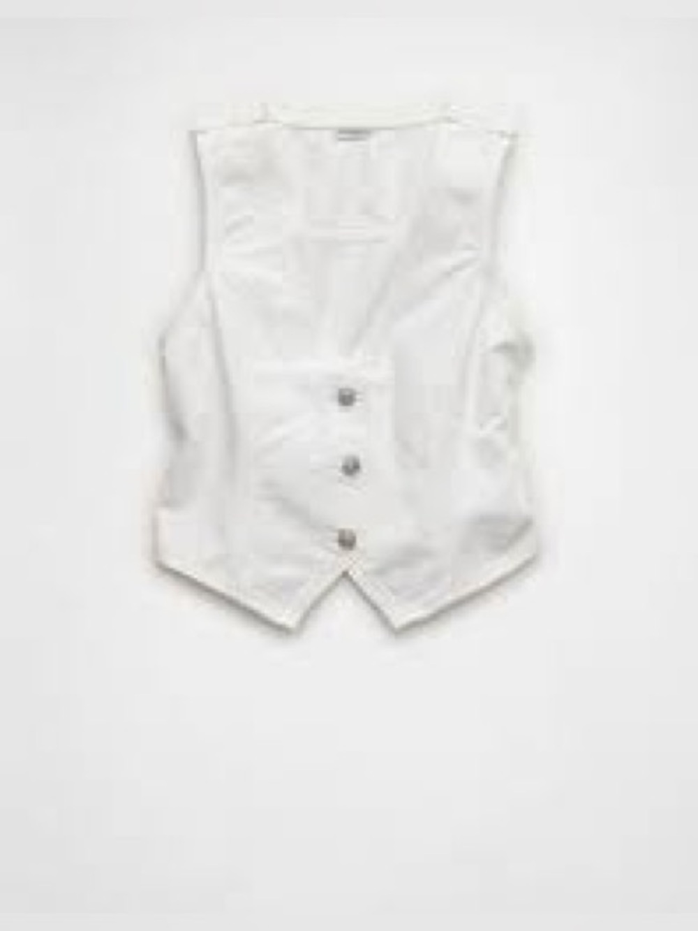 AE White Denim vest